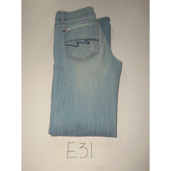 All American Girl Wax Jeans Size 5 Distressed Juniors -0613E31 - Picture 3 of 3